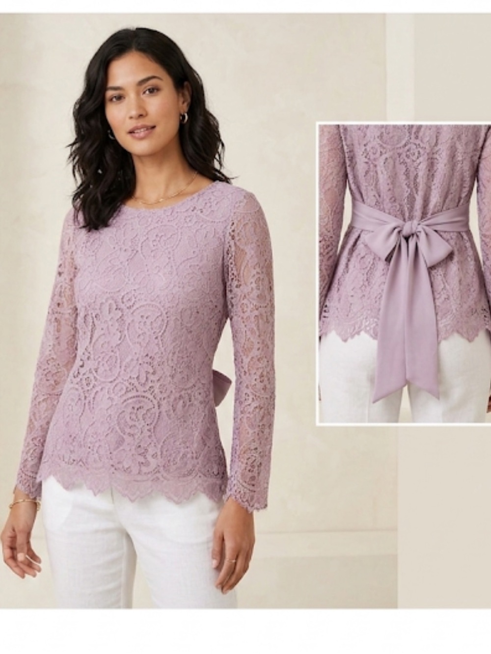 Like New Danity Jewells Lace Purple Top